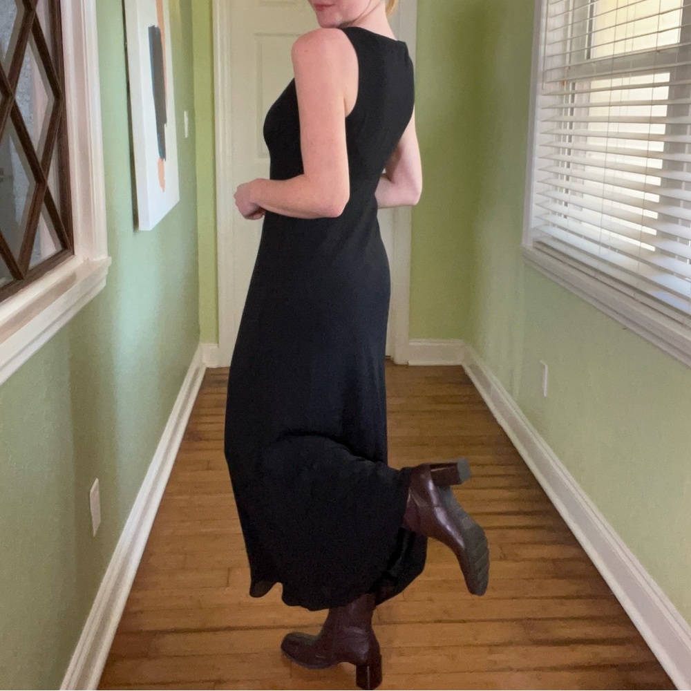 SOLD Y2K Vintage Alyn Paige Black Empire Waist Formal Dress Fairy Whimsigoth - Picture 1 of 12